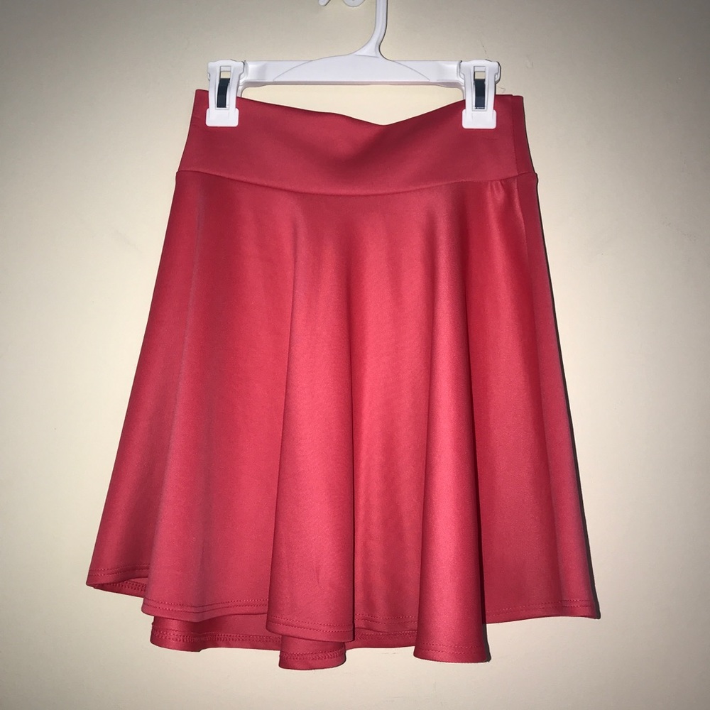 Coral pink skater skirt